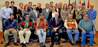 Tribal and federal leaders, staff, and presenters from the water quality meeting.
